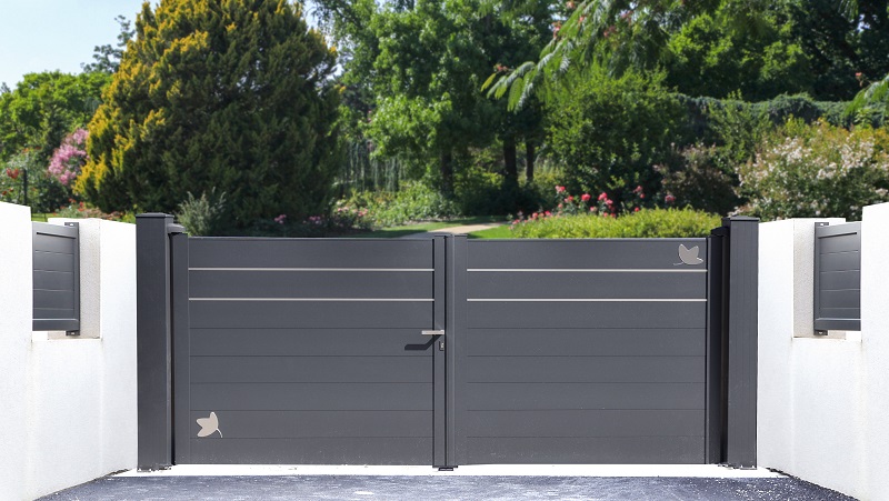 portail aluminium installé par B.Alu menuiserie